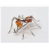 Image 2 : STERLING SILVER AMBER INSECT BROOCH