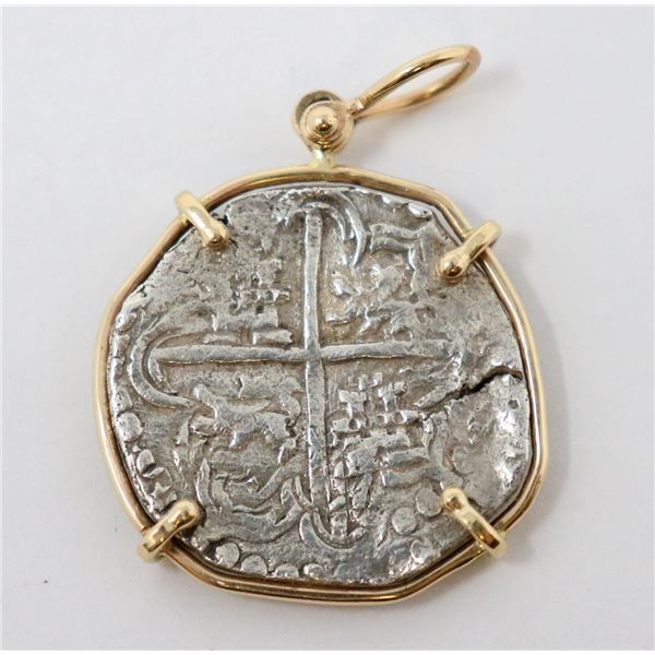 14K GOLD FRAMED AUTHENTIC SPANISH COLONIAL