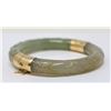 Image 1 : 14K GOLD JADE BANGLE BRACELET