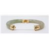 Image 2 : 14K GOLD JADE BANGLE BRACELET