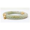 Image 1 : 14K GOLD JADE BANGLE BRACELET