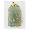 Image 1 : 14K GOLD JADE PENDANT