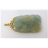 Image 2 : 14K GOLD JADE PENDANT