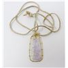 Image 1 : 14K GOLD FRAMED JADE PENDANT
