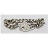 Image 1 : STERLING SILVER BRACELET WITH HEART CHARM