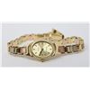 Image 1 : 14K GOLD TRI-GOLD GENEVE QUARTZ LADIES WATCH ITALY