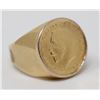 Image 1 : 14K GOLD RING WITH REPLICA HALF SOVEREIGN COIN