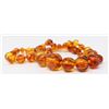 Image 1 : AMBER STRUNG BEAD NECKLACE WITH SCREW CLASP