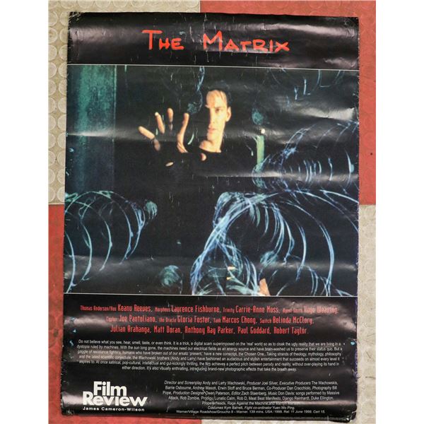 THE MATRIX ORIGINAL THEATRE POSTER