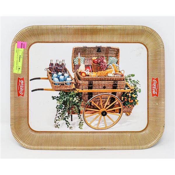 1950S COCA COLA SERVING TRAY WITH CART