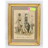 Image 1 : 1876 FRAMED LADIES FASHION MAGAZINE DEMOREST