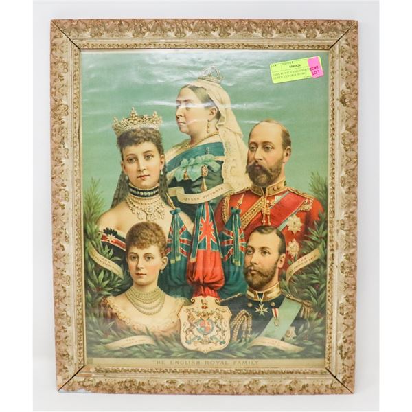 1800S ROYAL FAMILY PORTRAIT QUEEN VICTORIA IN ORG