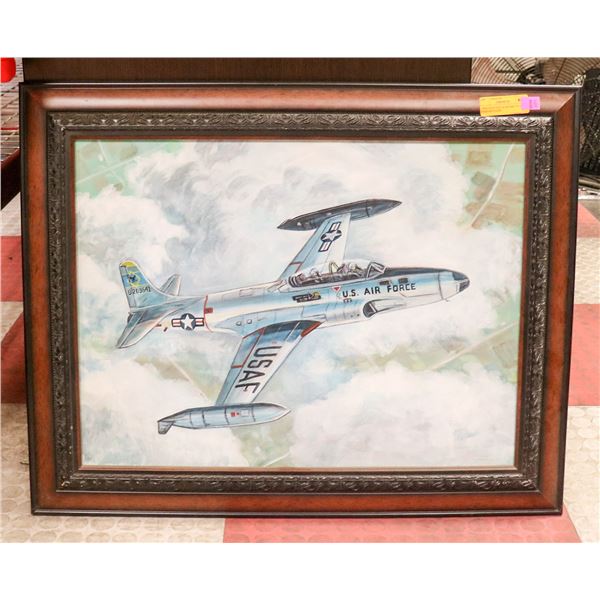 1950S PAINTING ON BOARD OF USAF FIGHTER PLANE