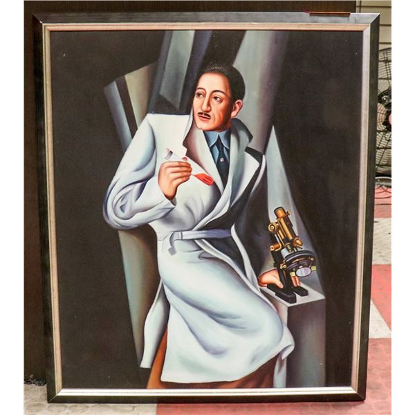 ART DECO STYLE OIL PAINTING ON CANVAS