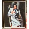 Image 1 : ART DECO STYLE OIL PAINTING ON CANVAS