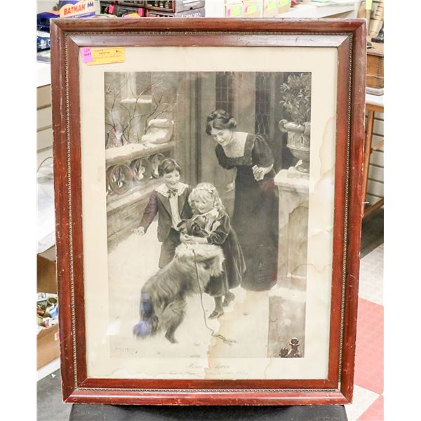 ARTHUR ELSLEY 1910 LARGE PRINT FRAMED