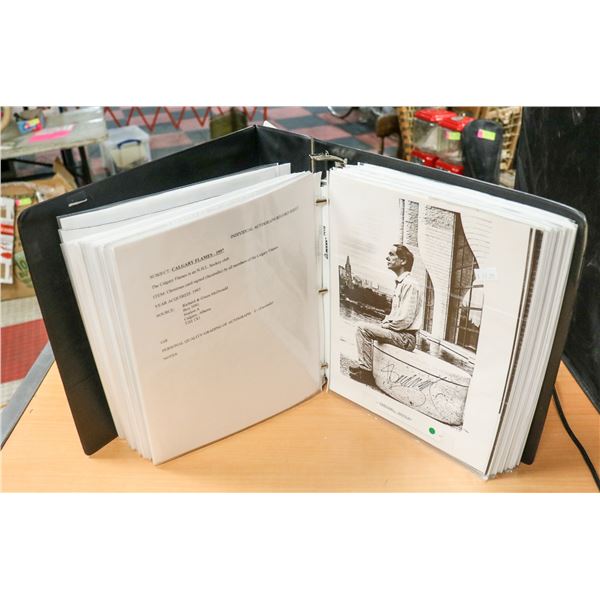 LARGE BINDER FULL OF AUTOGRAPHED ITEMS