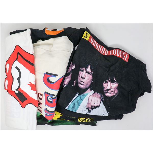 BOX OF VINTAGE ROLLING STONES CONCERT T SHIRTS