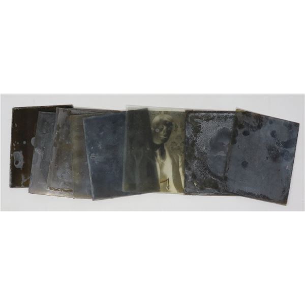 1800S WILD WEST GLASS PLATE PICTURE COLLECTION AS