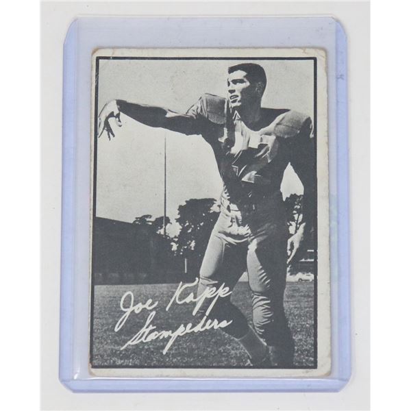1960S JOE KAPP EDMONTON FOOTBALL CARD