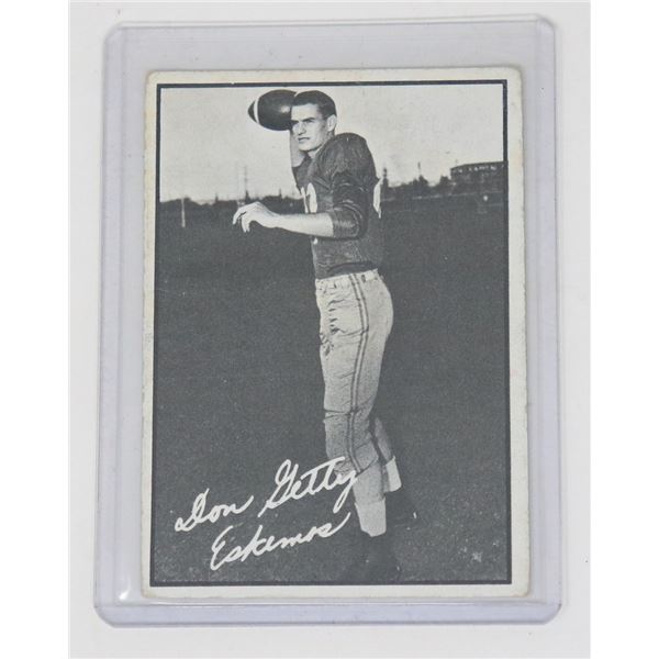 1960S DON GETTY EDMONTON FOOTBALL CARD