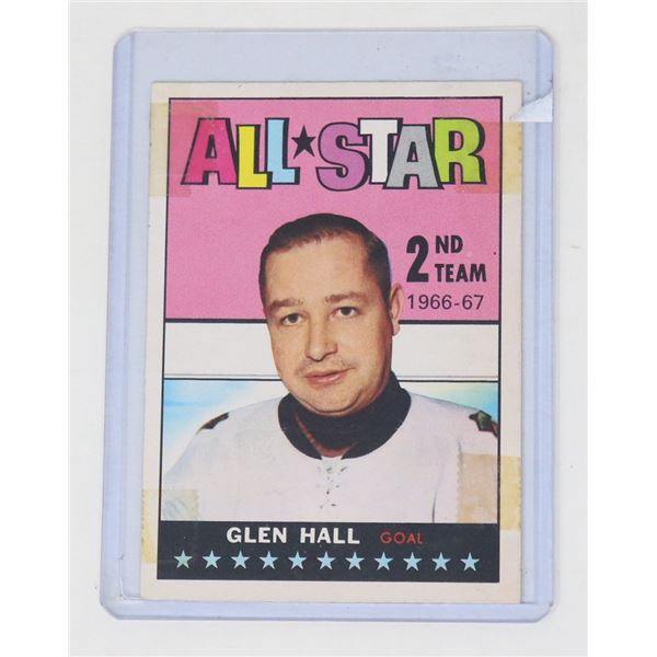 1967 GLEN HALL ALL STAR CARD