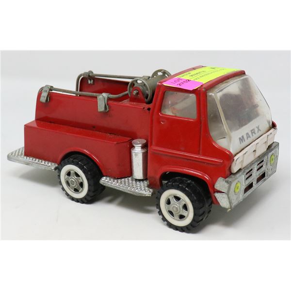 1960S MARX PRESSED STEEL FIRE TRUCK