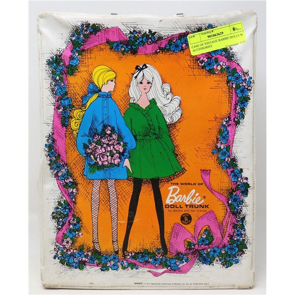 CASE OF VINTAGE BARBIE DOLLS W ACCESSORIES