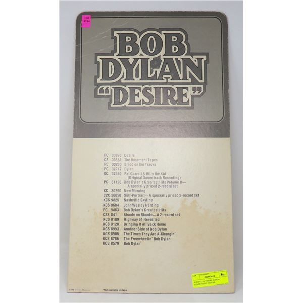 BOB DYLAN DESIRE ALBUM ADVERTISING DIVIDER