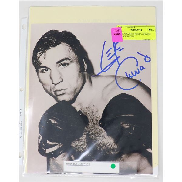 AUTOGRAPHED BOXER GEORGE CHUVALO 8X10