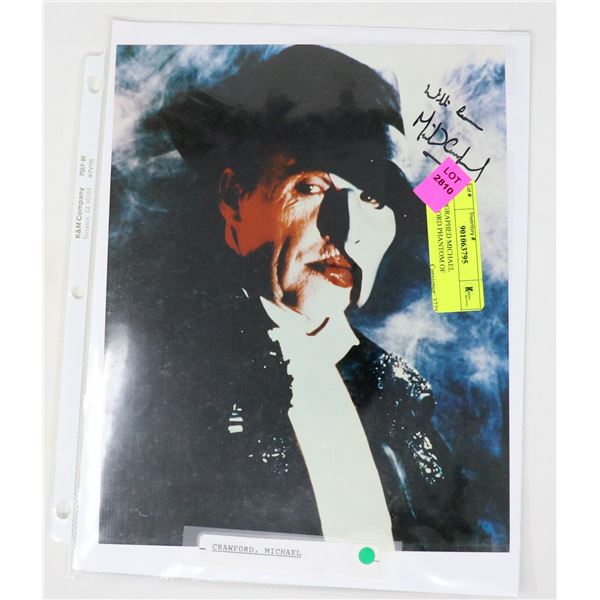 AUTOGRAPHED MICHAEL CRAWFORD PHANTOM OF