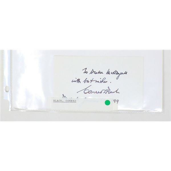 AUTOGRAPHED CONRAD BLACK CARD
