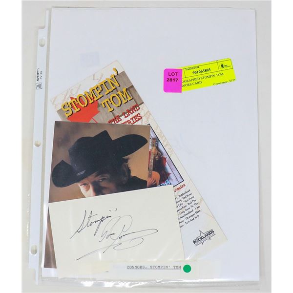 AUTOGRAPHED STOMPIN TOM CONNORS CARD