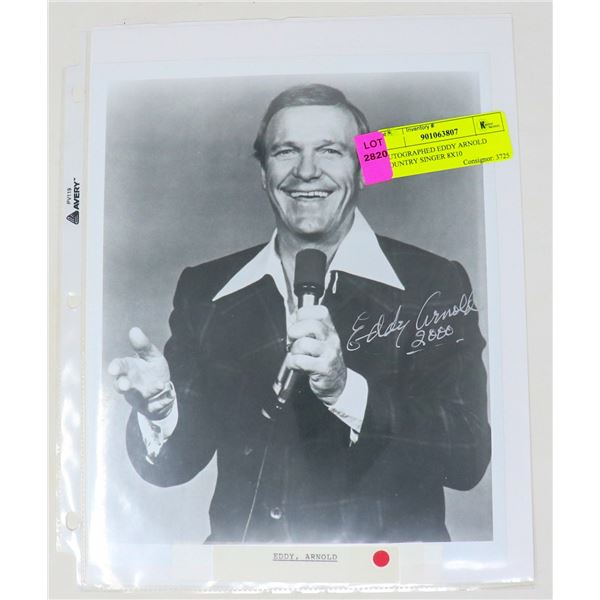 AUTOGRAPHED EDDY ARNOLD COUNTRY SINGER 8X10