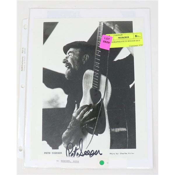 AUTOGRAPHED PETE SEEGER 8X10