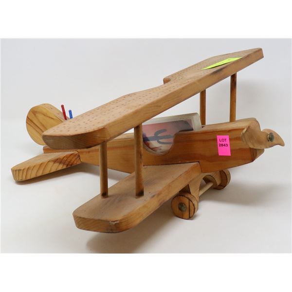LARGE HAND CRAFTER WOODEN AIRPLANE CRIB BOARD SET