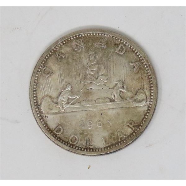 1965 CANADIAN SILVER DOLLAR COIN