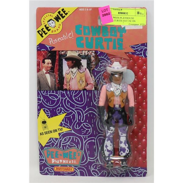 1987 PEE WEES PLAYHOUSE COWBOY CURTIS FIGURE ON