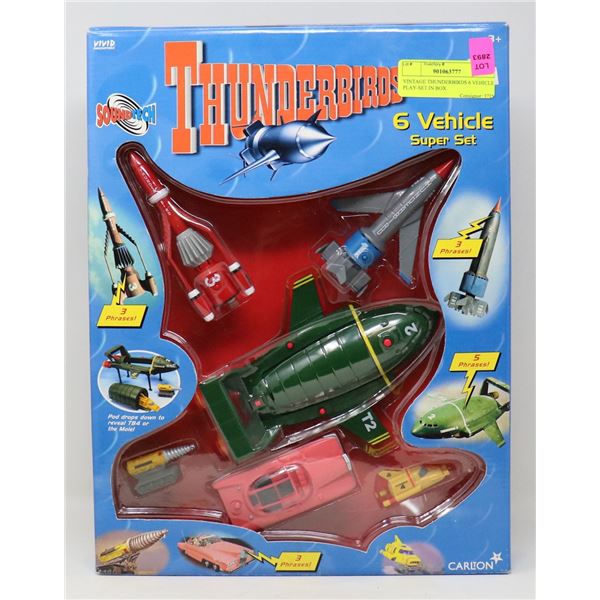 VINTAGE THUNDERBIRDS 6 VEHICLE PLAY-SET IN BOX