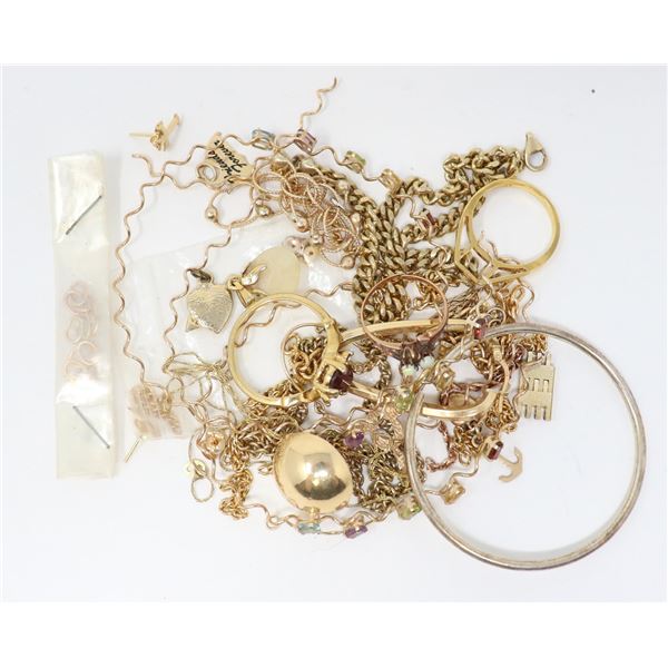 LOT OF SCRAP GOLD JEWELRY