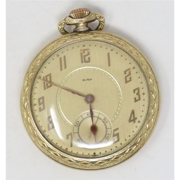 ORNATE GOLD FILLED POCKET WATCH