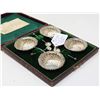 Image 1 : SOLID SILVER SALT CELLAR SET OWNED BY BARONESS