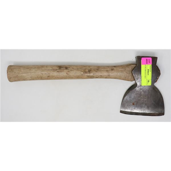 ANTIQUE PLUMB HATCHET