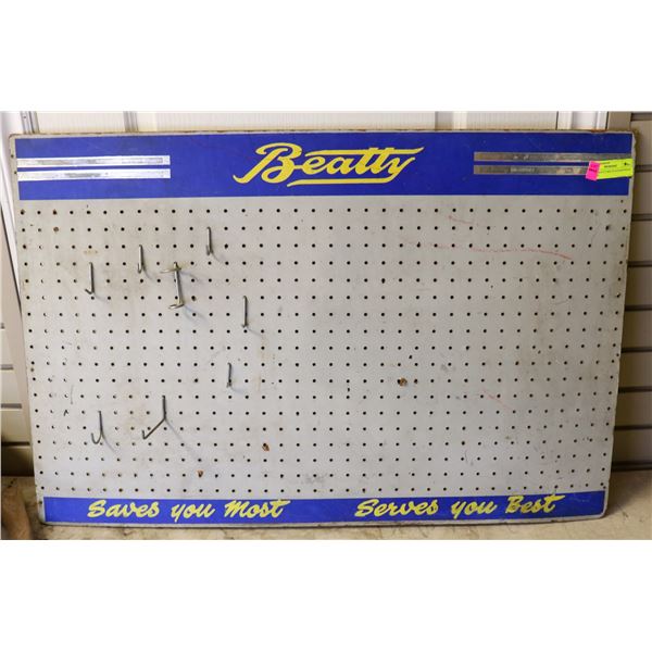 1950S BEATTY BELTS ADVERTISING BOARD