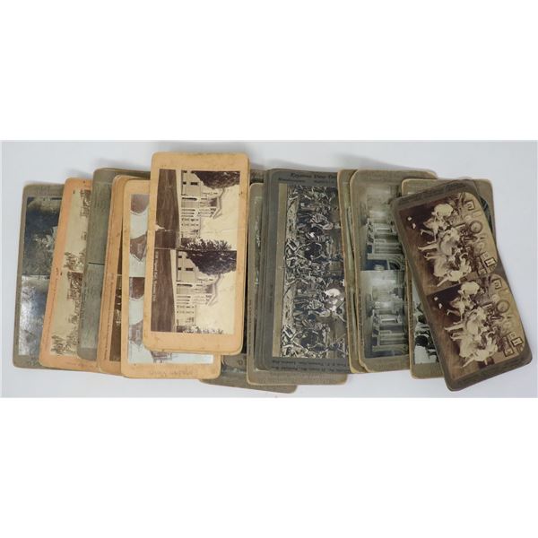 SELECTION OF ANTIQUE STEREOGRAPH PHOTO CARDS