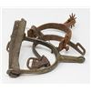Image 1 : ANTIQUE SET OF NICKEL SPURS W ONE ANTIQUE STAR