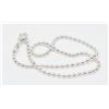 Image 1 : ITALIAN SILVER BEAD CHAIN BRACELET, 9"