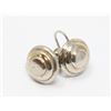 Image 1 : STERLING SILVER SCREW-ON EARRINGS, ROUND PATTERN