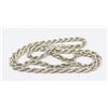 Image 1 : ITALIAN SILVER TWIN BRAIDED NECKLACE, 18"