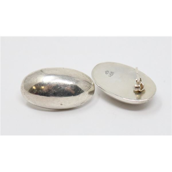 SILVER EARRINGS, OVAL
